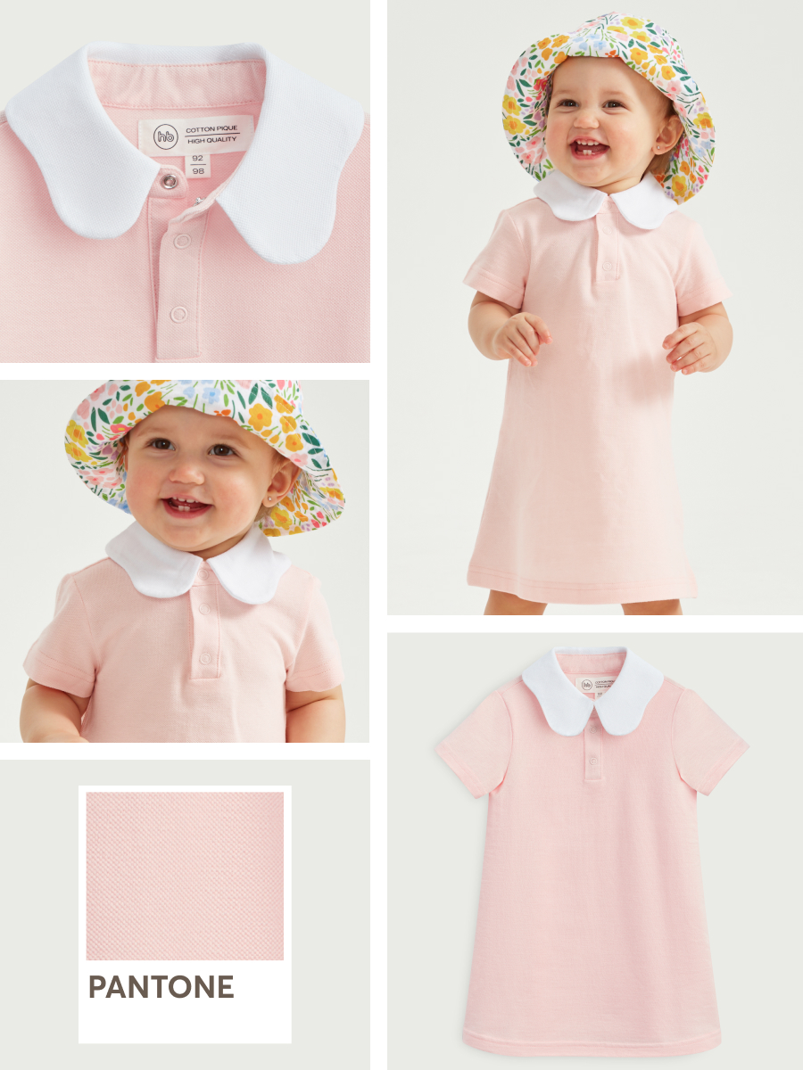 Платье детское Happy Baby 88202, pink, 80 электронные качели шезлонг для новорожденных aelita baby swing chair pink