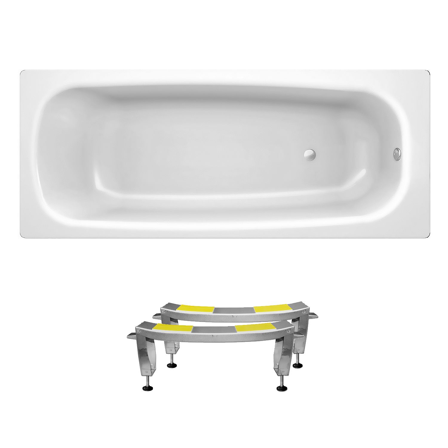 Стальная ванна Sanitana BLB Universal S398043AH000000N (B75HAH001N), 170х75, с ножками ванна стальная blb universal hg 170х70 белая b70h