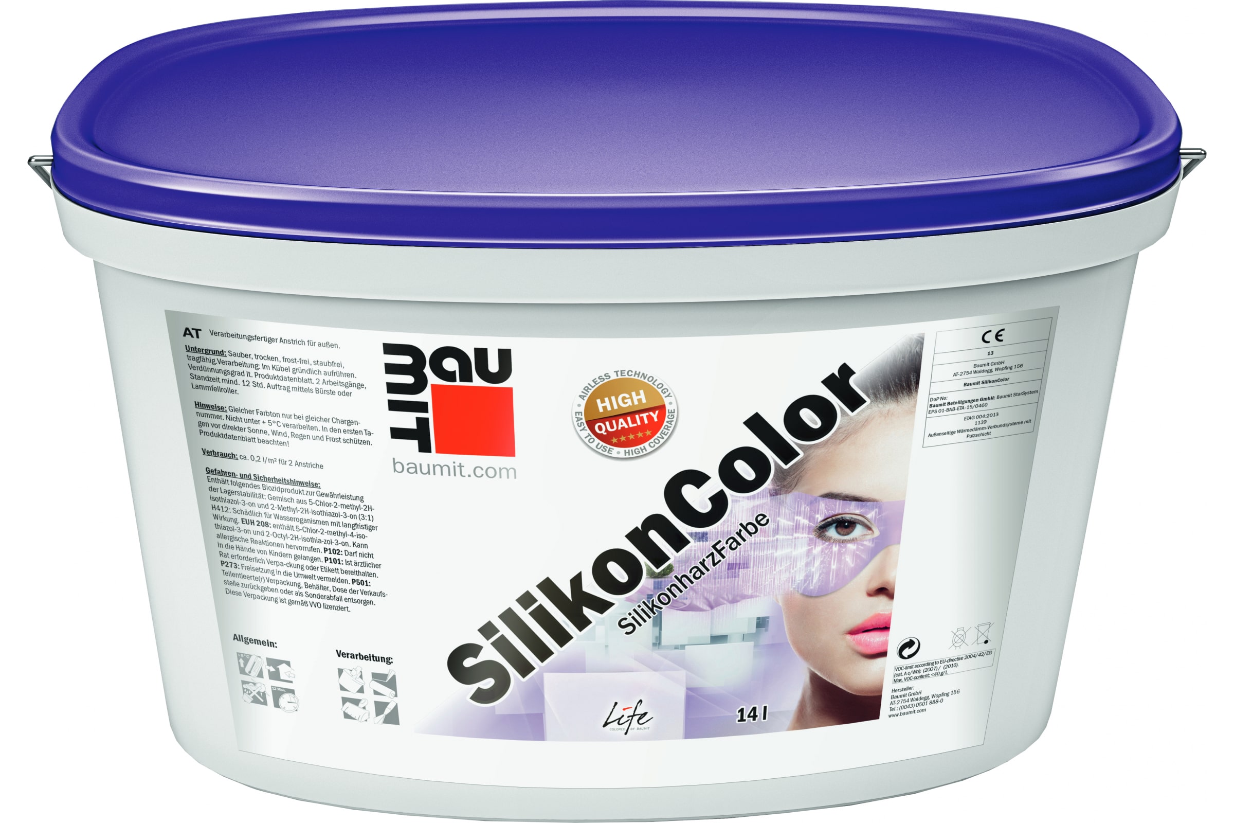 

Baumit фасадная краска SilikonColor GMWF 14 л (22,4 кг) Россия 4612741800533