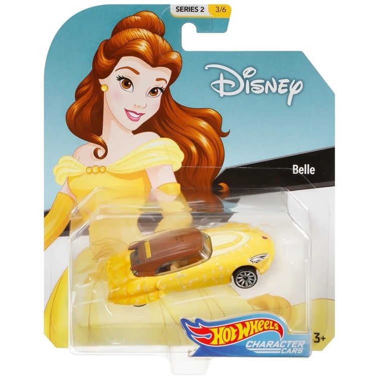 Машинка металлическая Hot Wheels FYV83 тематическая Disney коллекционная Belle желтый