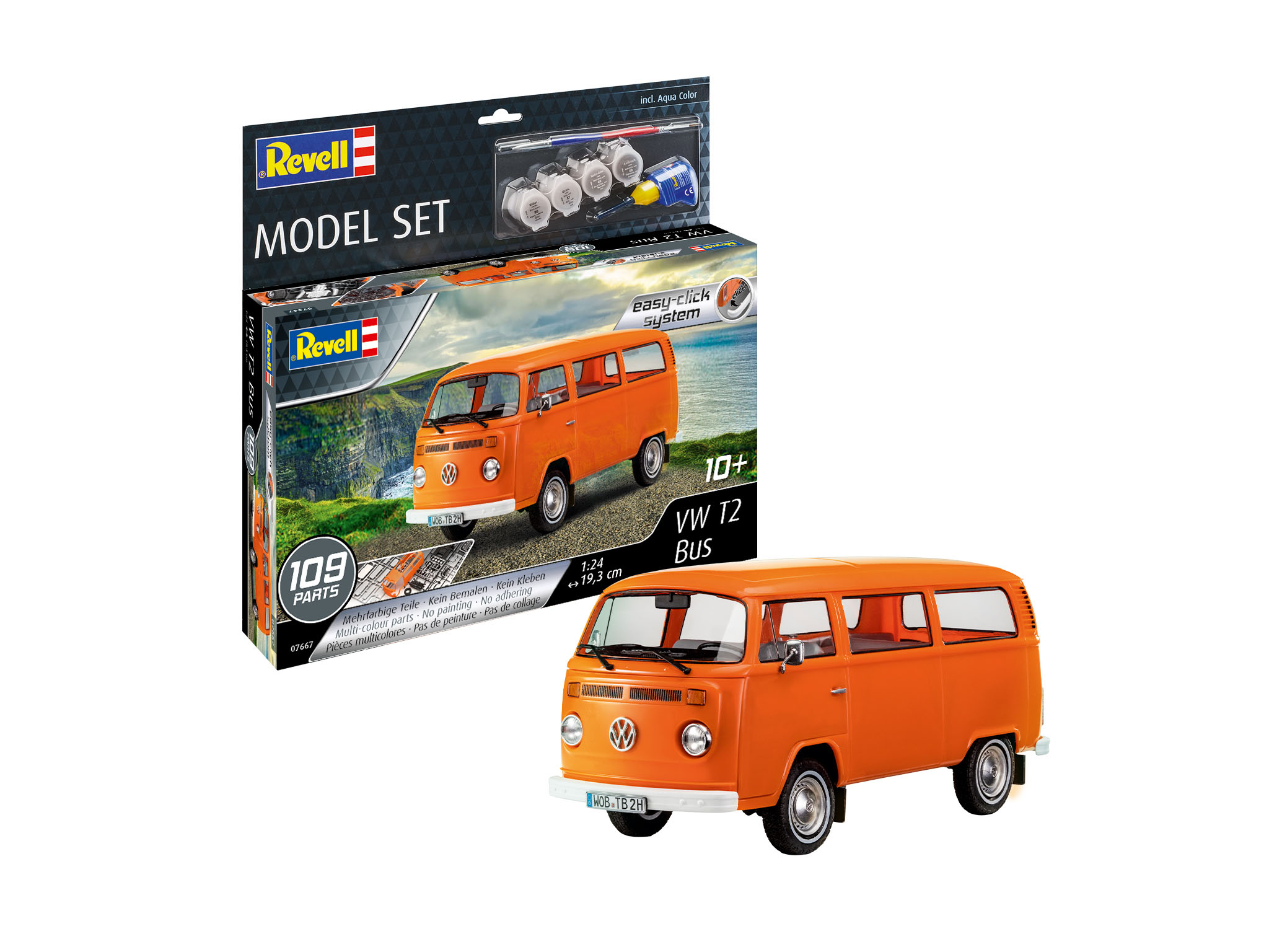 

Сборная модель Revell 1/24 Набор: автобус VW T2 Bus + краски 67667