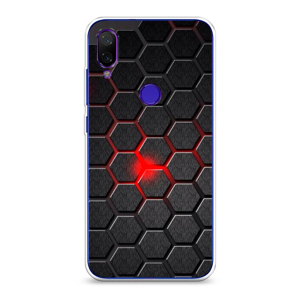 

Чехол на Xiaomi Mi Play "Соты красные", Красный;черный;серый, 35350-3