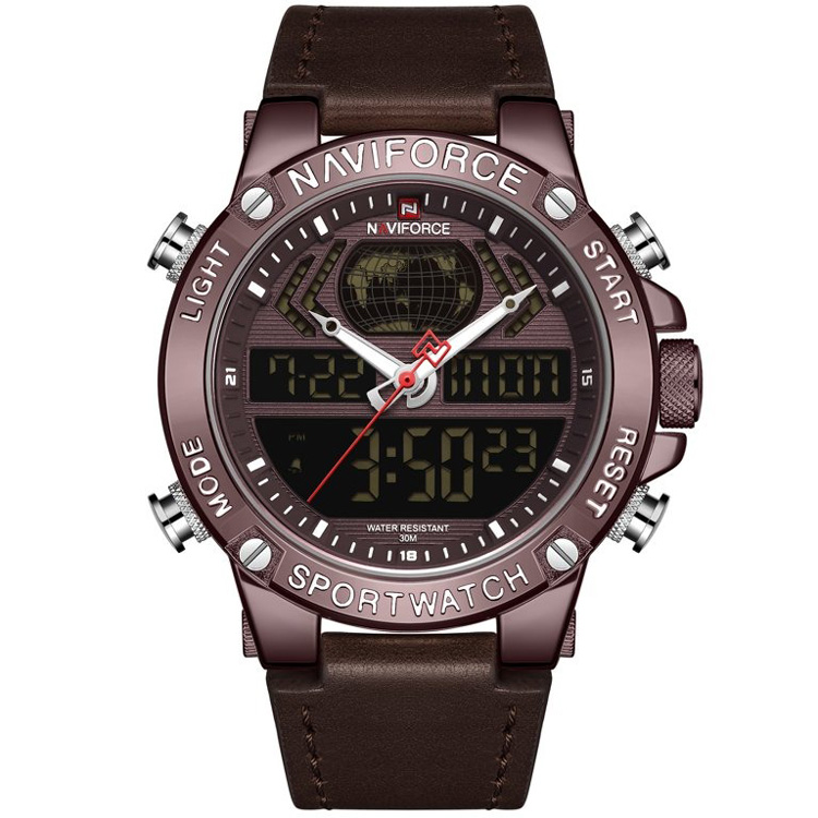Наручные часы мужские Naviforce NF9164 коричневые