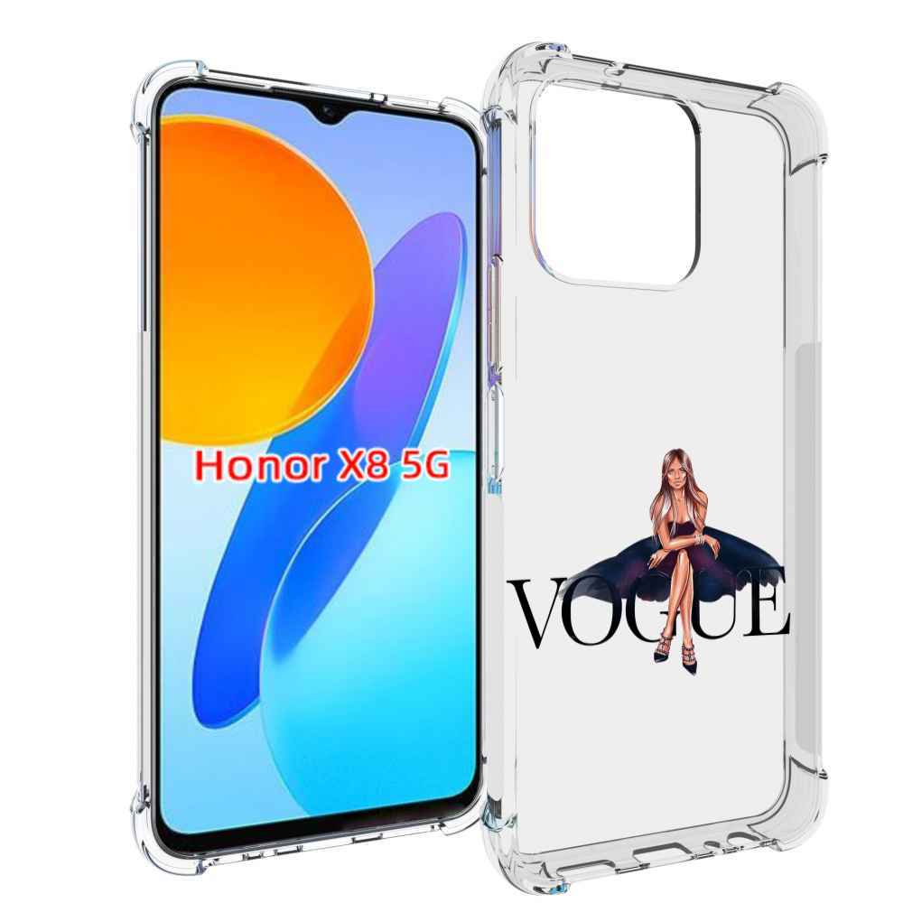 

Чехол MyPads Вог-девушка женский для Honor X8 5G, Прозрачный, Tocco