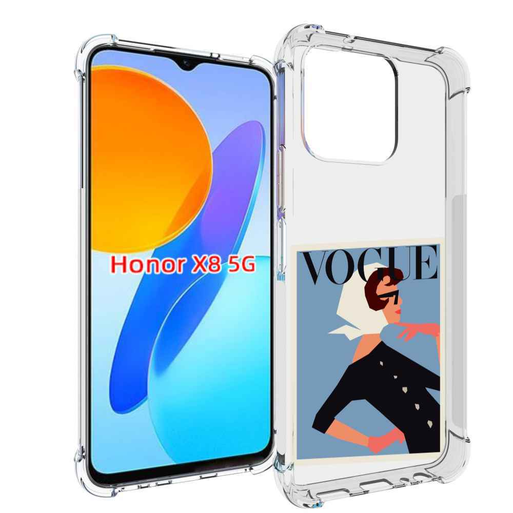 

Чехол MyPads Вогуе картинка для Honor X8 5G, Прозрачный, Tocco