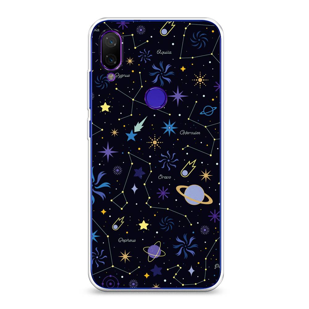 

Чехол на Xiaomi Mi Play "Цветной космос", Желтый, 35350-2