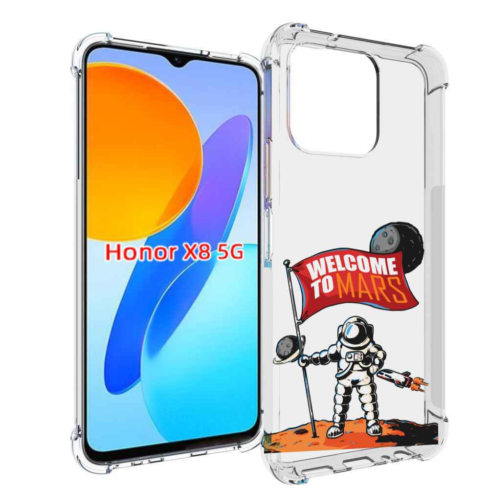

Чехол MyPads Вэлком-Марс для Honor X8 5G, Прозрачный, Tocco