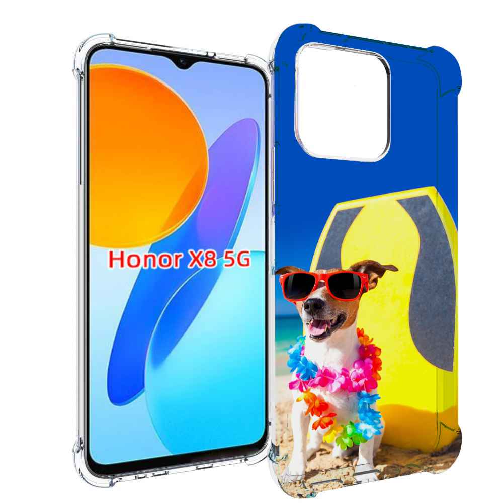 

Чехол MyPads Гавайская-собака для Honor X8 5G, Прозрачный, Tocco