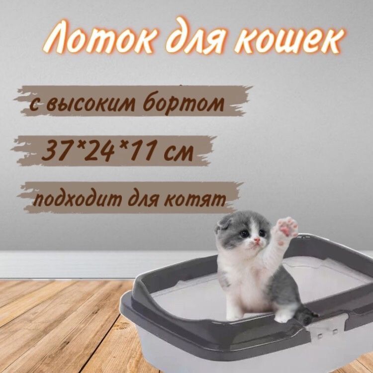 

Лоток для кошек Догуш малый с бортом 25,5х37х12,5 см