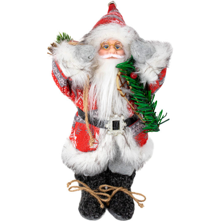 

Новогодняя фигурка Дед Мороз 10,5х12,5х30 см, Красный;белый, Дед Мороз