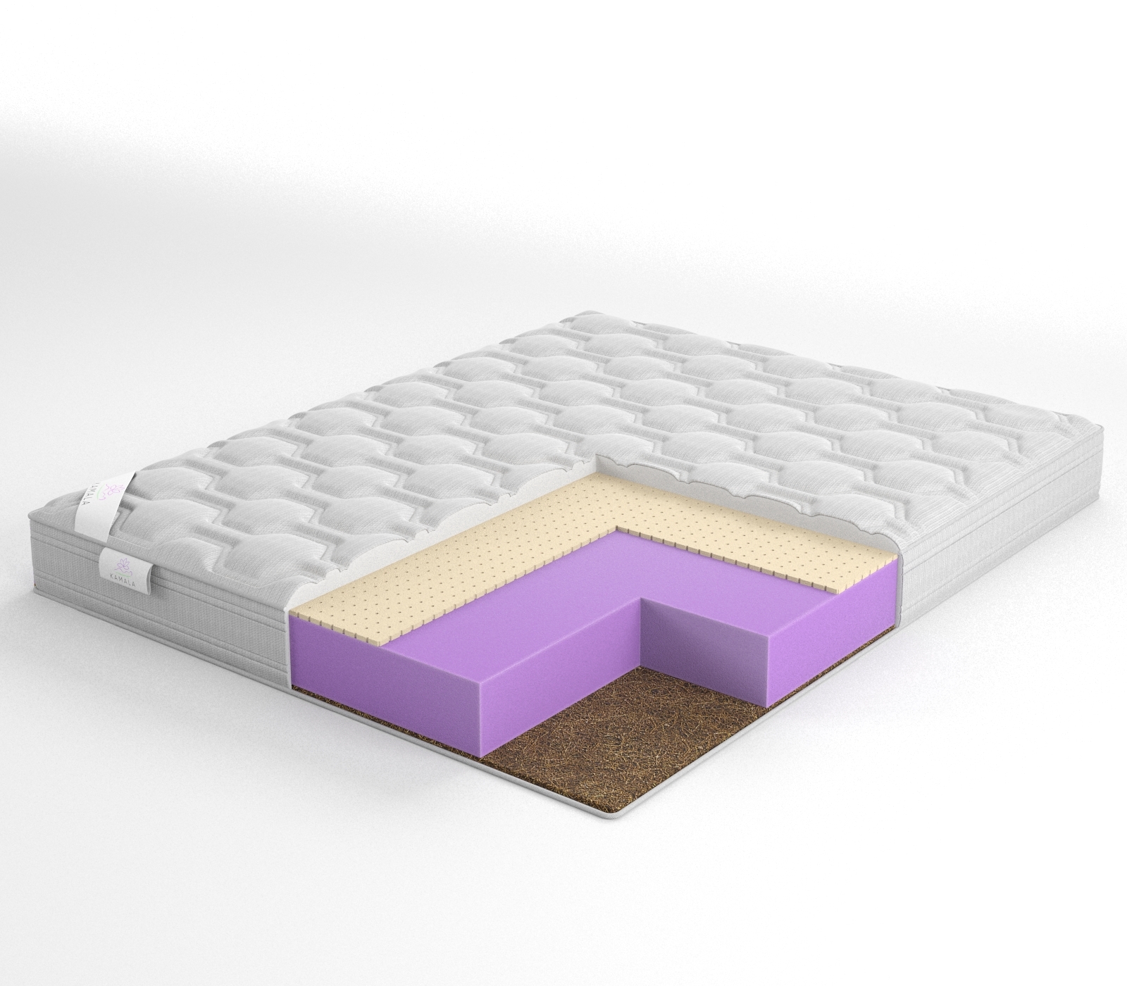 

Матрас Kamala Эко Roll Combo 70х170, Бежевый;белый;серый;серебристый, Roll Combo