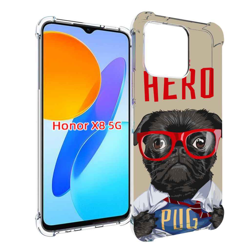 

Чехол MyPads Герой-PUG для Honor X8 5G, Прозрачный, Tocco