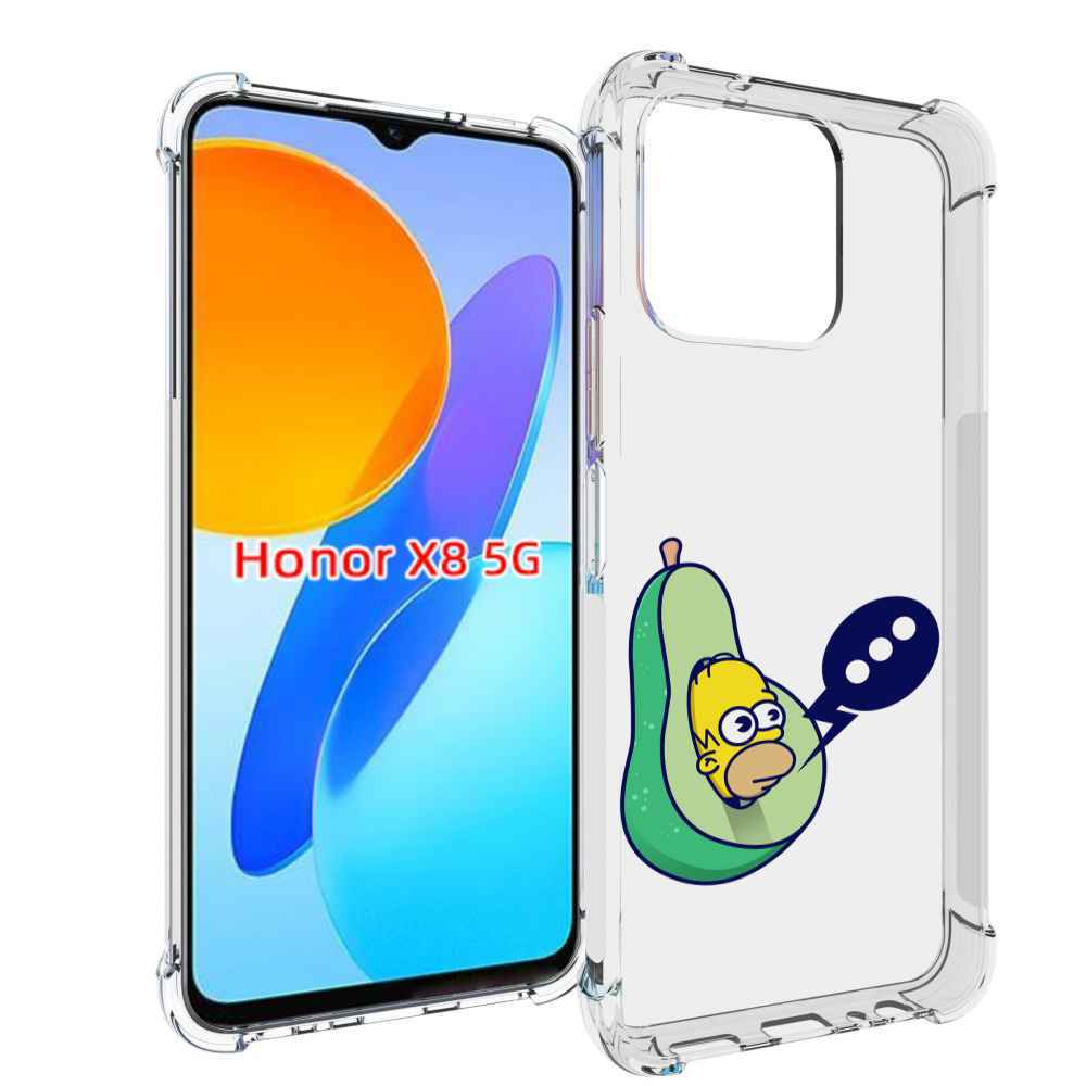 

Чехол MyPads Гомер-авокадо для Honor X8 5G, Прозрачный, Tocco