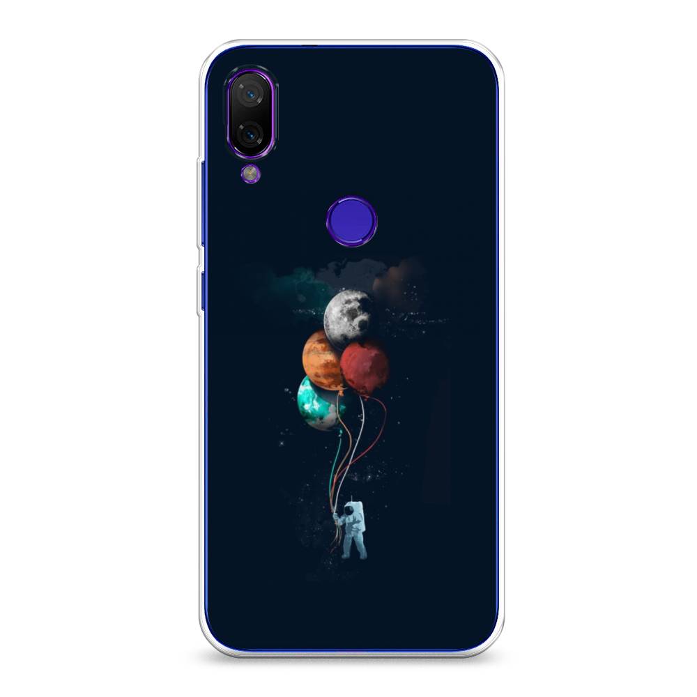 

Чехол на Xiaomi Mi Play "Космонавт с шариками", Разноцветный, 35350-4