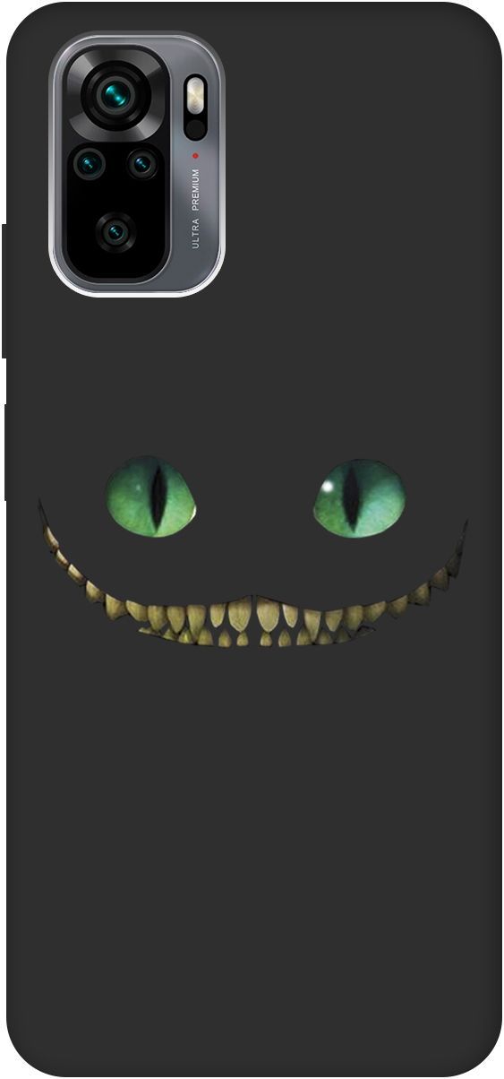 

Чехол на Xiaomi Redmi Note 10 "Cheshire Cat" черный, Черный;зеленый, 732