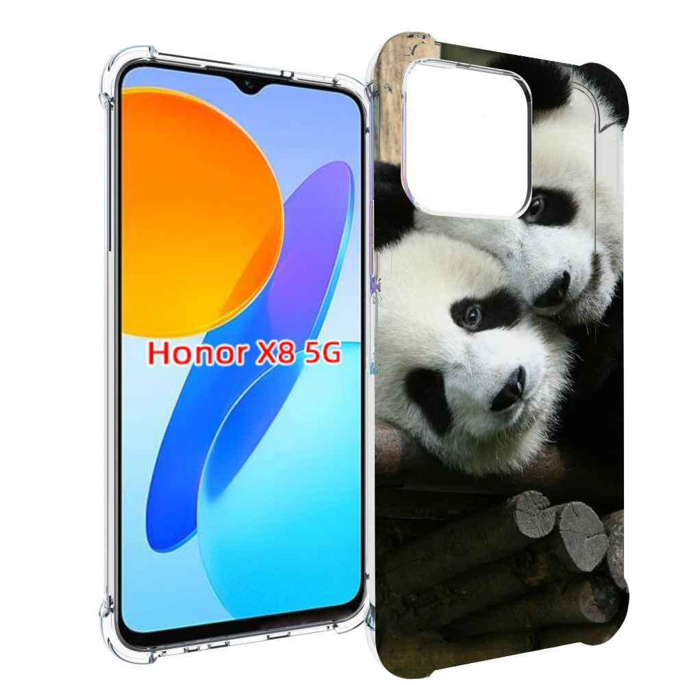 

Чехол MyPads Две-панды для Honor X8 5G, Прозрачный, Tocco