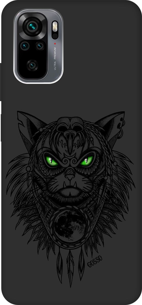 

Чехол на Xiaomi Redmi Note 10 "Shaman Cat" черный, Черный;зеленый, 732