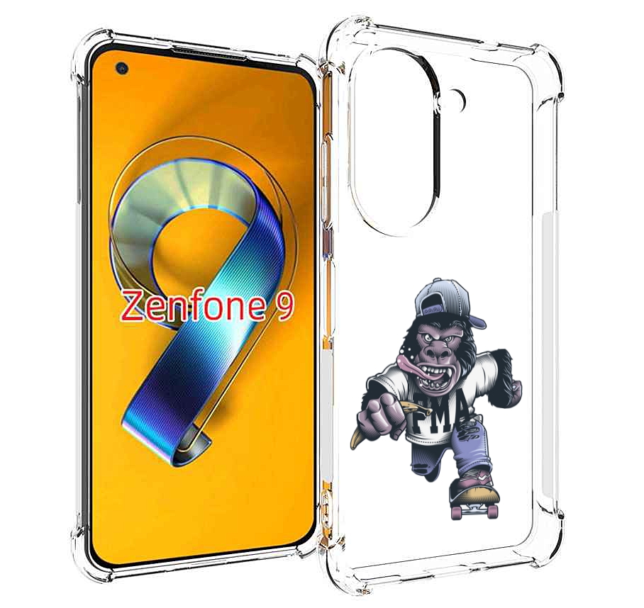 

Чехол MyPads Обезьяна на скейте для Asus Zenfone 9 (AI2202), Прозрачный, Tocco