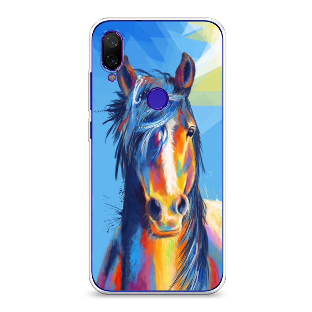 

Чехол на Xiaomi Mi Play "Лошадь арт 3", Голубой;желтый;синий, 35350-1