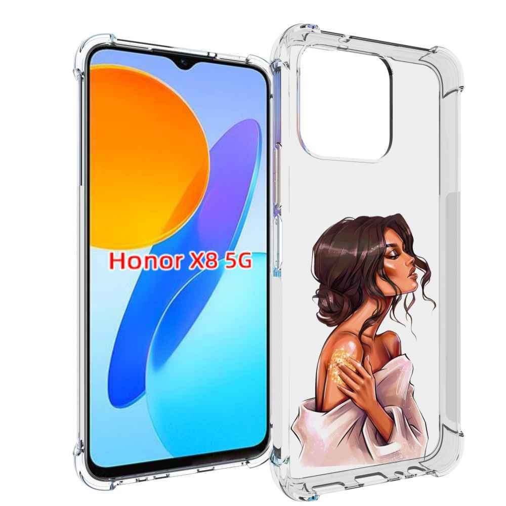 

Чехол MyPads Девушка-нежная женский для Honor X8 5G, Прозрачный, Tocco