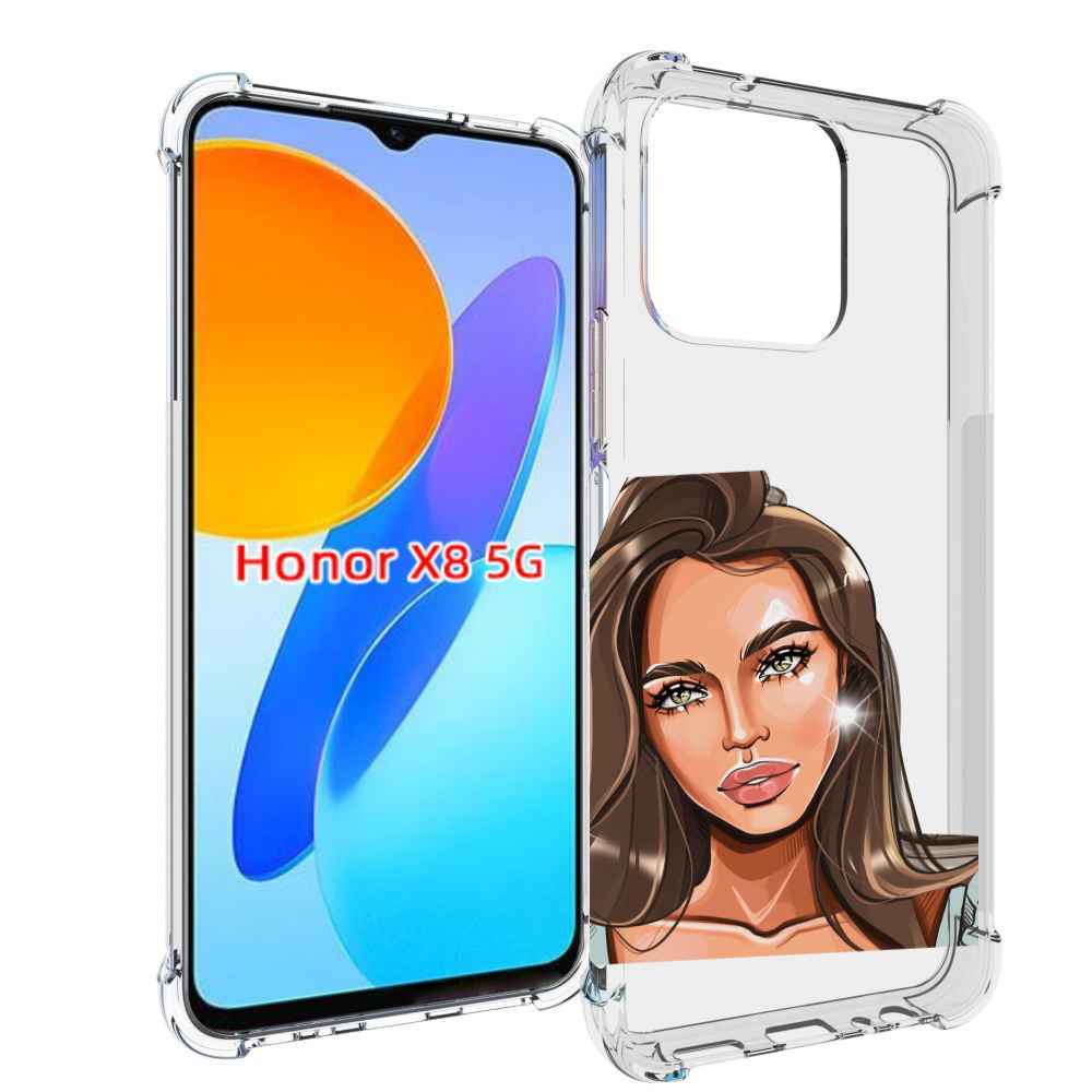 

Чехол MyPads Девушка-с-зелеными-глазами для Honor X8 5G, Прозрачный, Tocco