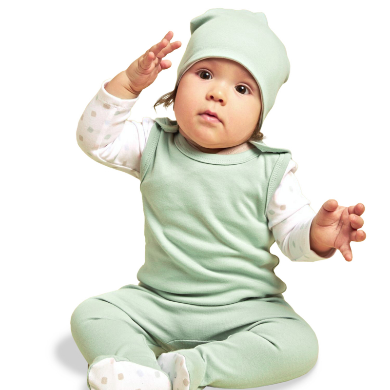 фото Шапочка для новорожденных loombee арт. с-da-7598-38-40 зеленый р.38