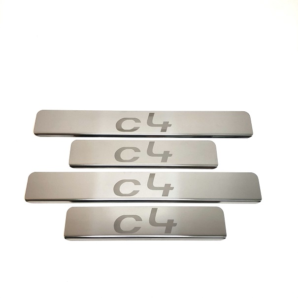 Накладки INOX на пороги из нерж. стали для Citroen C4 2011-н.в.