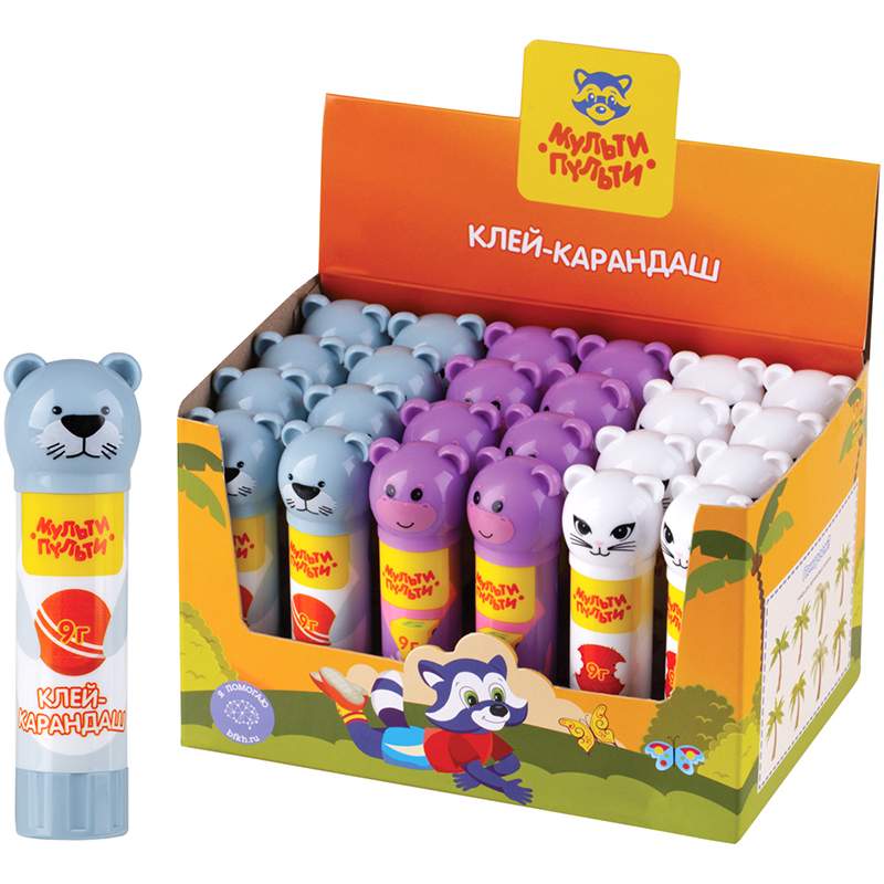 

Клей-карандаш Мульти-Пульти 323224, 9 г. 24 штуки