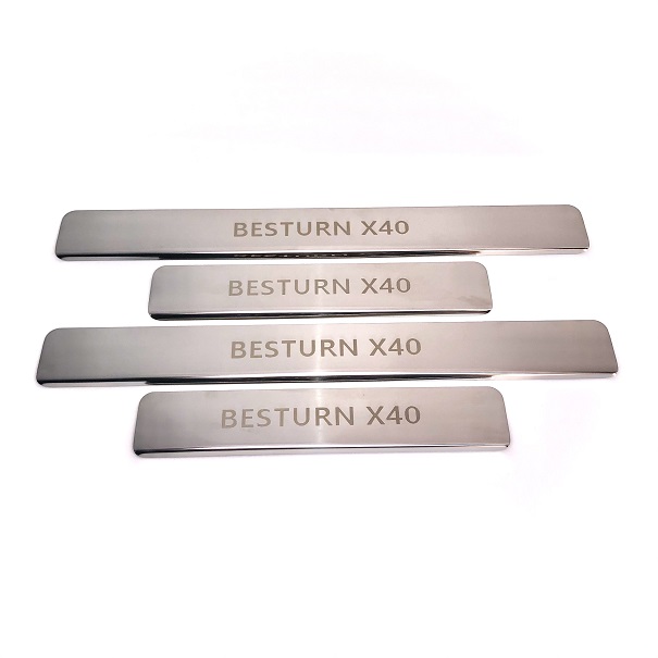 Накладки INOX на пороги из нерж. стали для FAW Besturn X40 2019-н.в.