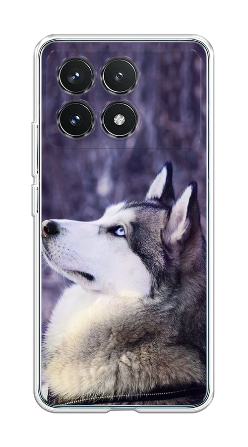 

Чехол на Xiaomi Redmi K70 5G "Хаски 1", Фиолетовый;белый, 320850-1
