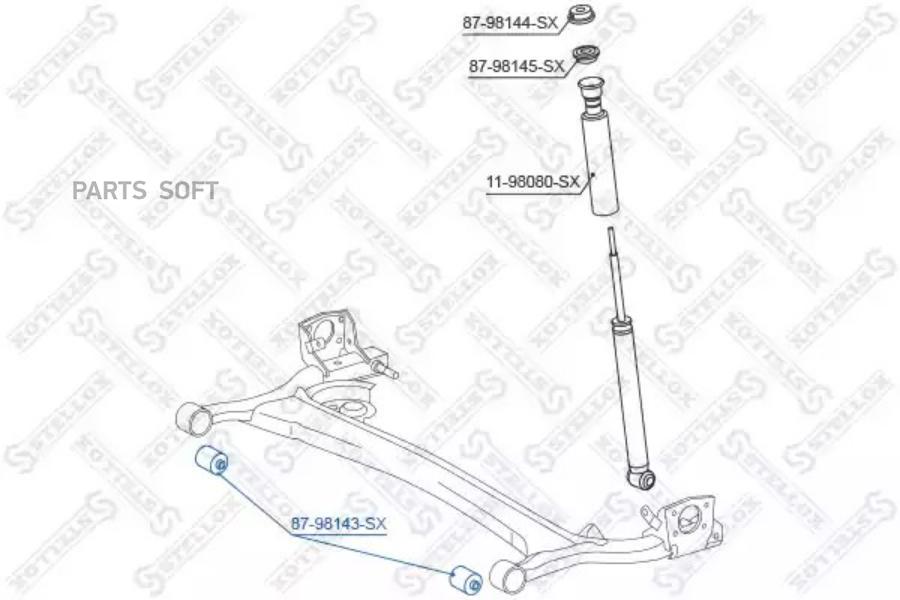 

87-98143-SX сайлентблок зад. балки Toyota Yaris NLP10/SCP10/SCP12 01>