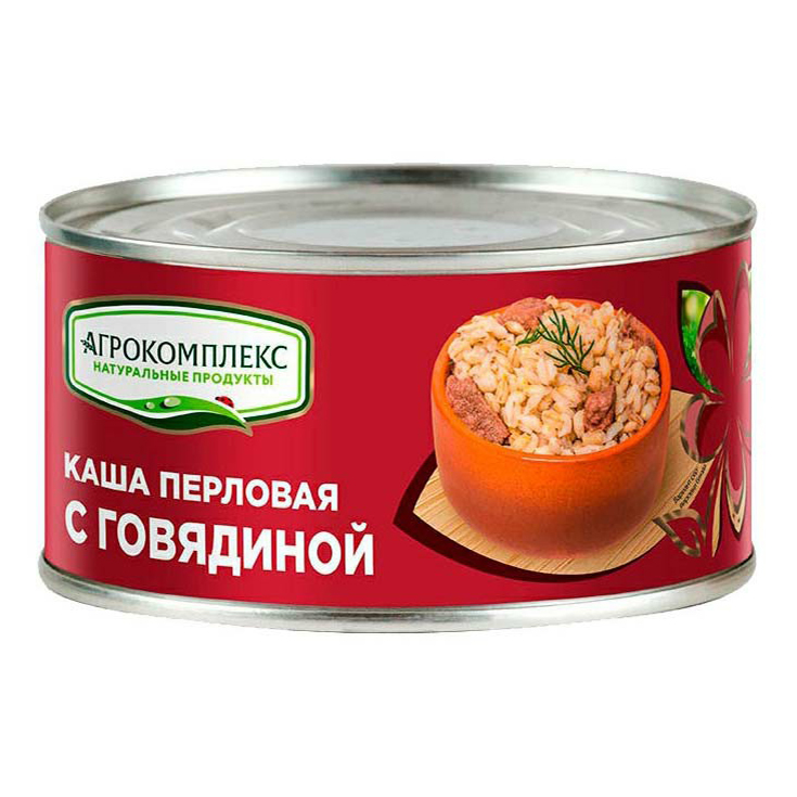 

Каша перловая Агрокомплекс с говядиной 325 г