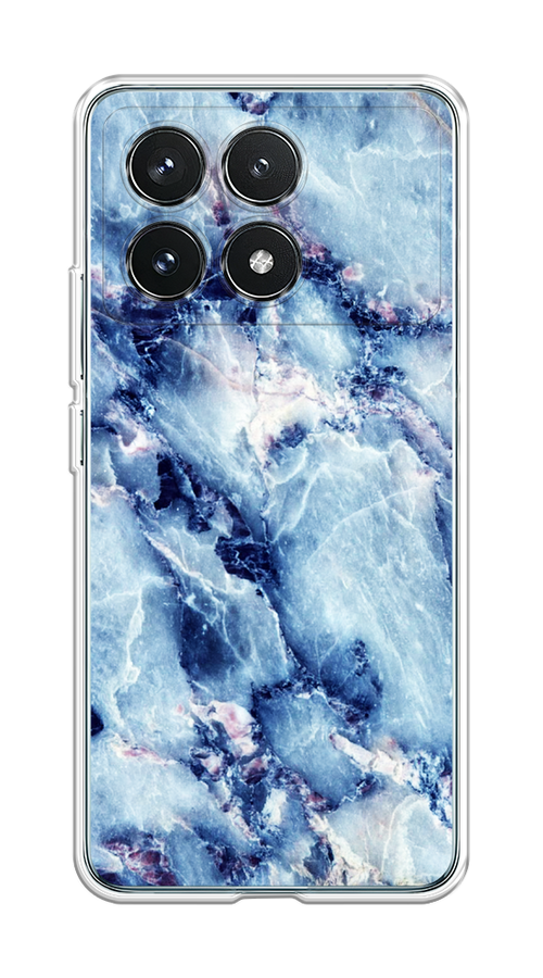 

Чехол на Xiaomi Redmi K70 5G "Мрамор с синими прожилками", Синий, 320850-1