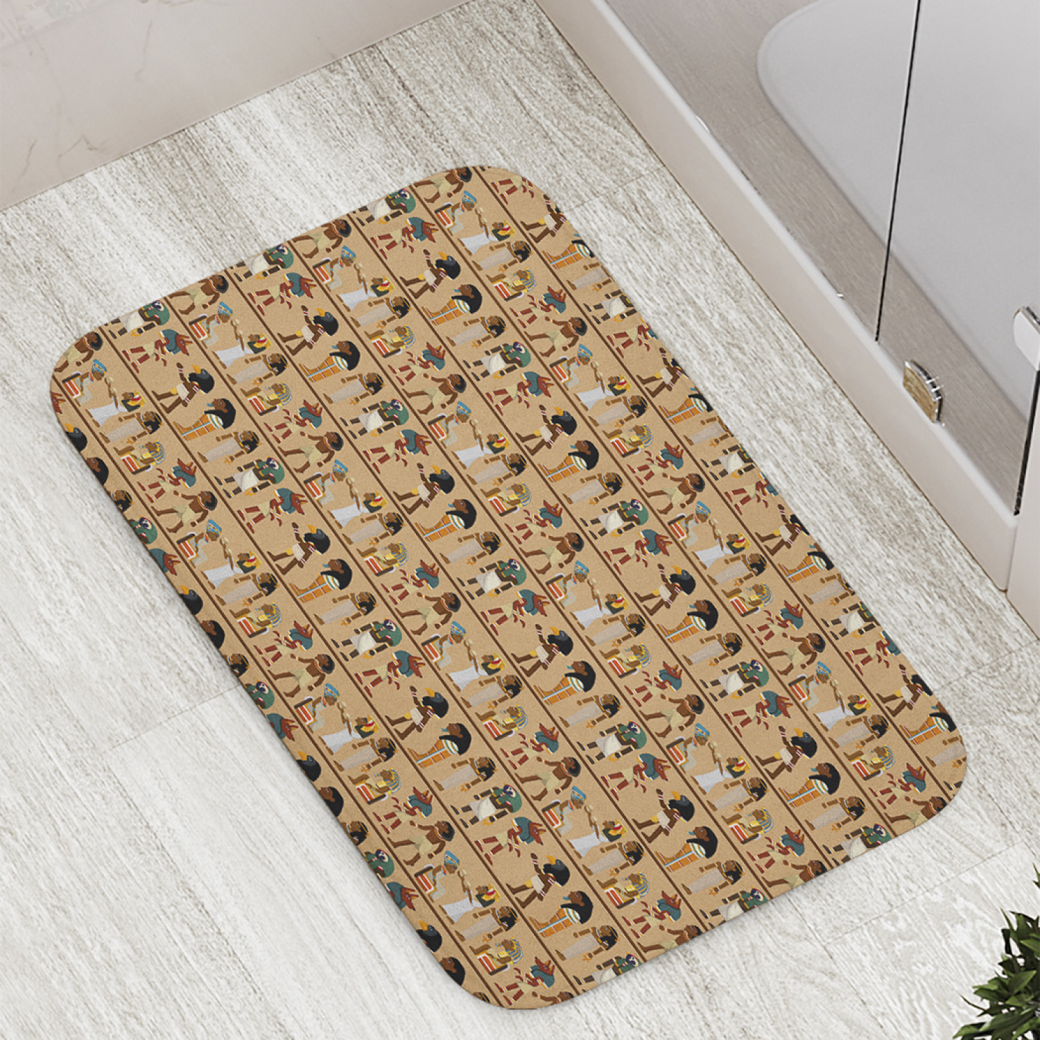 

Коврик противоскользящий JoyArty "Египетские божества" для ванной, сауны, бассейна,77х52см, Египетские божества