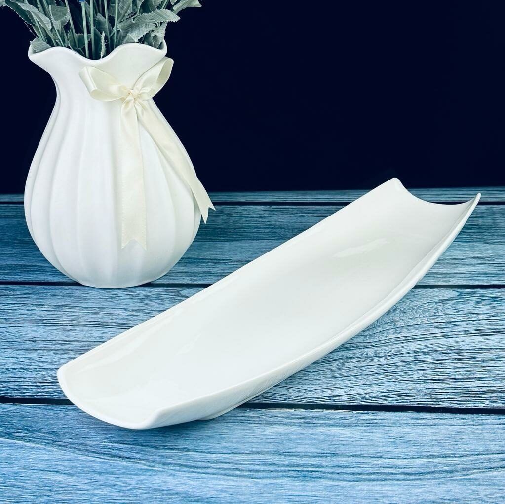 

Прямоугольное Блюдо Lenardi Bianco 40.5см, фарфор