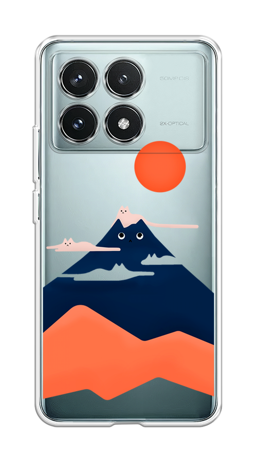 

Чехол на Xiaomi Redmi K70 5G "Кот-гора", Черный;оранжевый, 320850-1