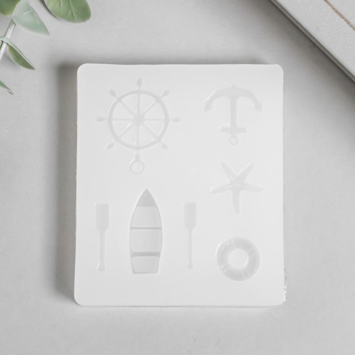 

Молд силикон "Жизнь моряка" 7 предметов 1,2х6х7 см, Белый