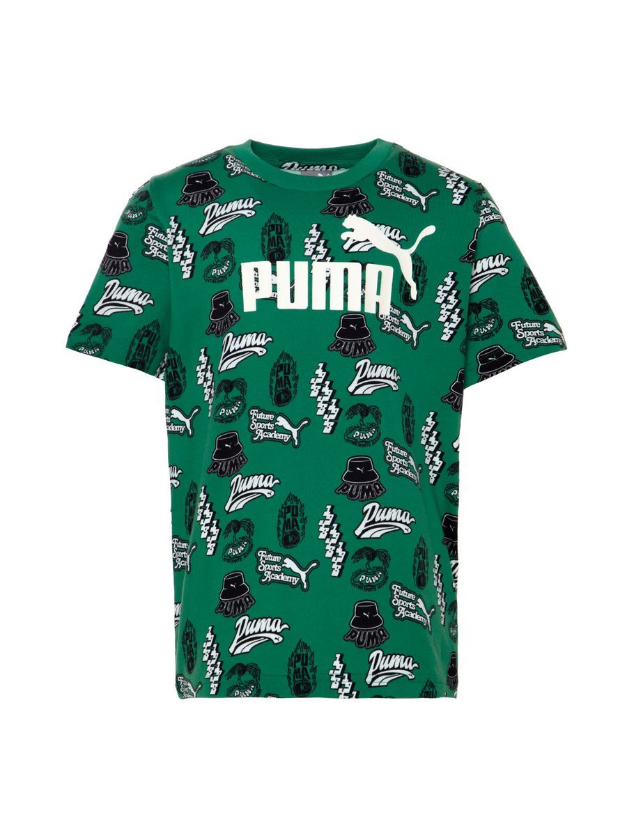 Футболка Puma Ess+Mid 90s Aop Tee B, зеленый, 128