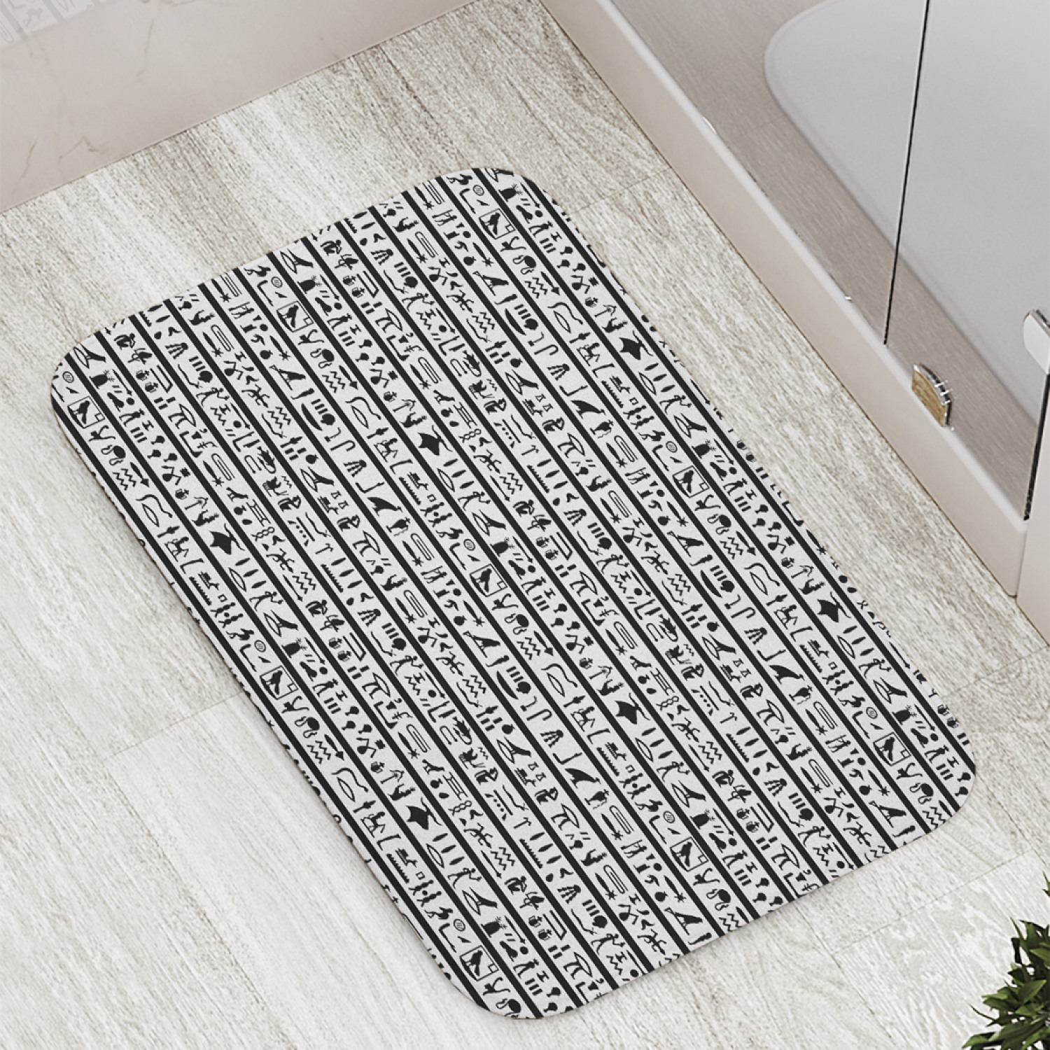 

Коврик JoyArty "Древнеегипетский текст" для ванной, сауны, бассейна, 77х52 см, Древнеегипетский текст