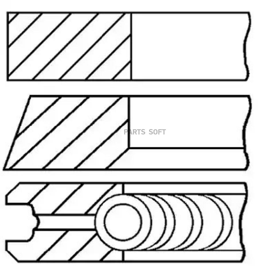 

08-432300-10 кольца поршневые (1) d81 STD VW Amarok/T5 2.0 CAAA 09>