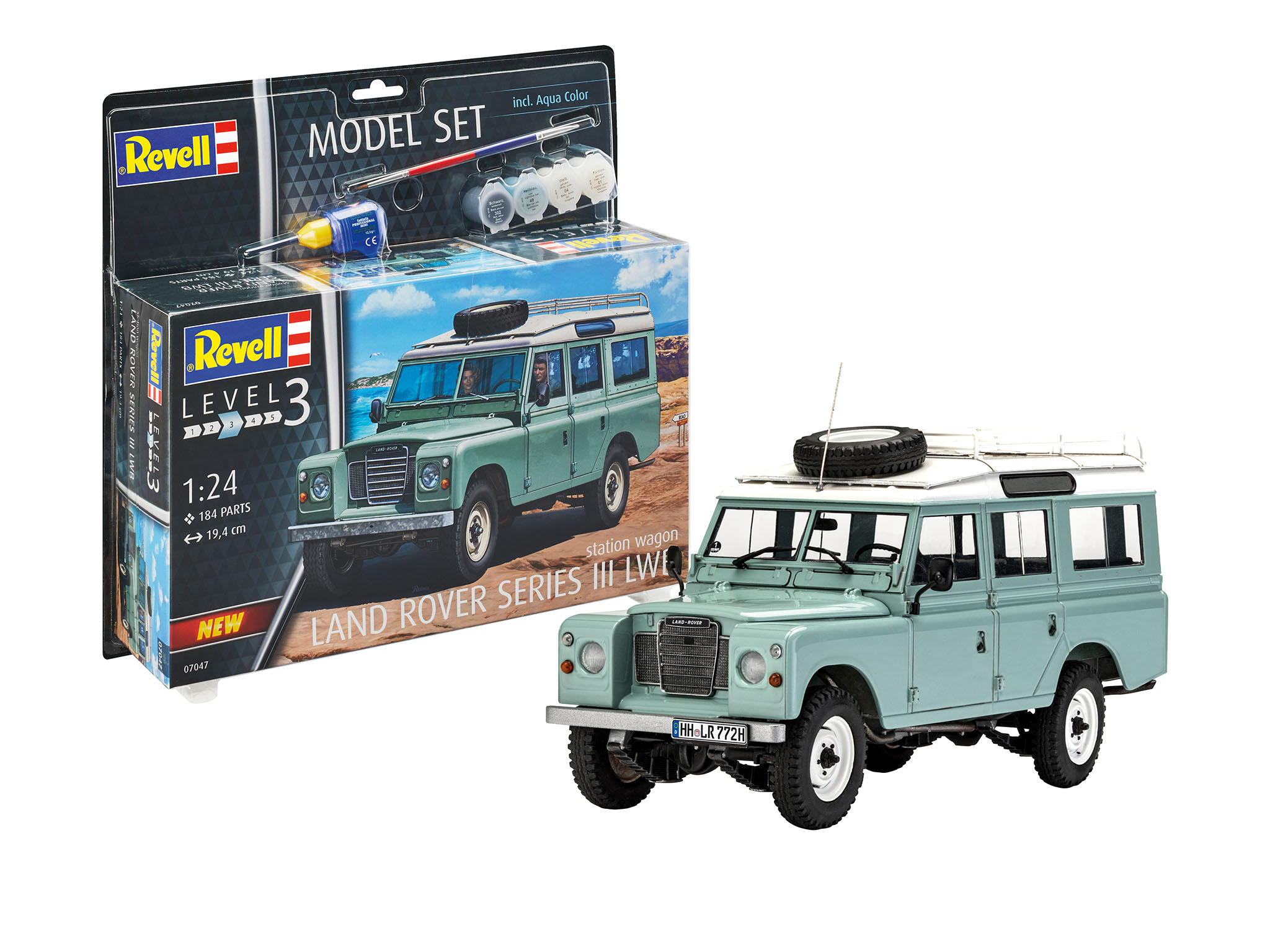 фото Сборная модель revell 1/24 набор: автомобиль land rover series iii + краски 67047