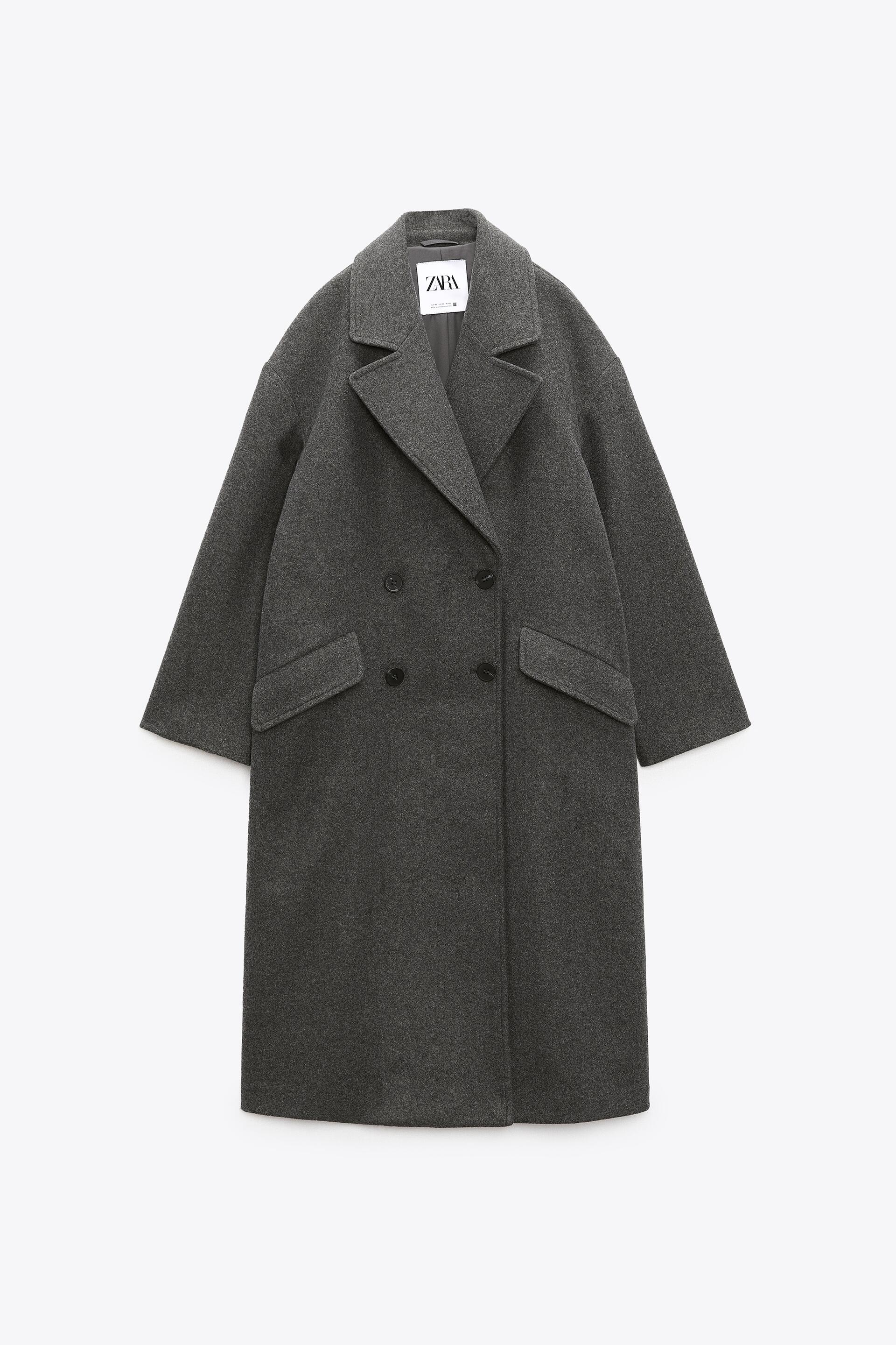 

Пальто женское ZARA 03046301 серое M (доставка из-за рубежа), 03046301
