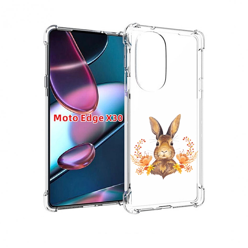 

Чехол MyPads зайка в цветах для Motorola Moto Edge X30, Прозрачный, Tocco