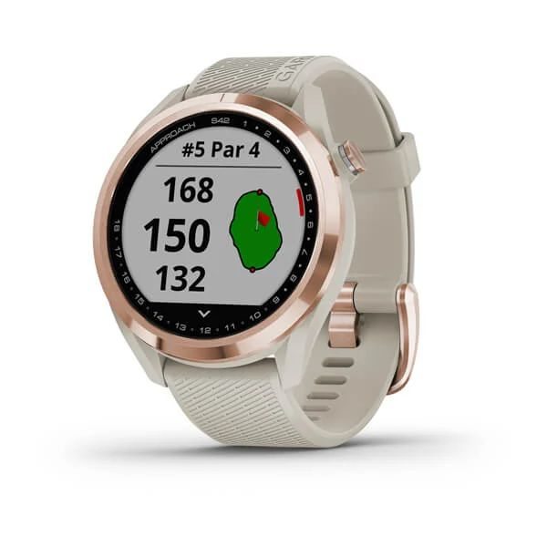 фото Часы для гольфа garmin approach s42 golf rose gold w/ light sand ww