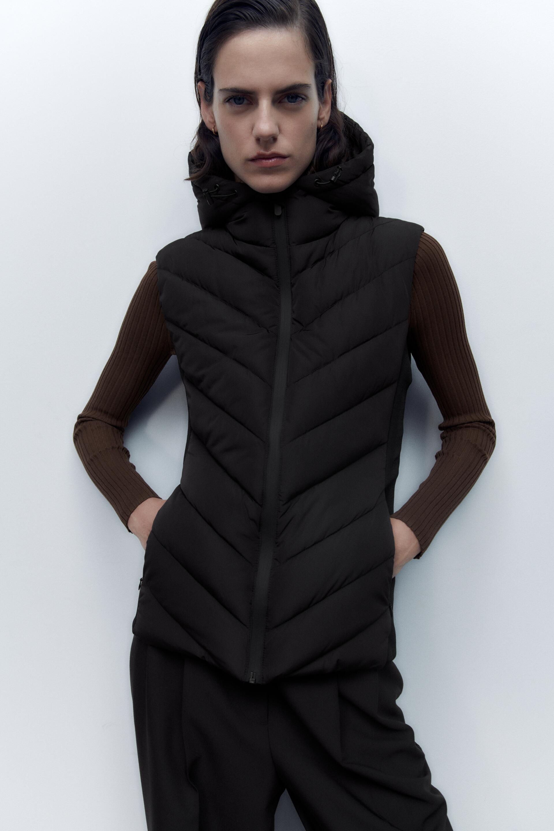 

Утепленный жилет женский ZARA 08073047 черный XL (доставка из-за рубежа), 08073047