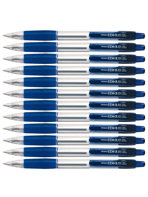 Ручка шариковая автоматическая 0,7мм PENAC CCH-3, синяя (12шт)