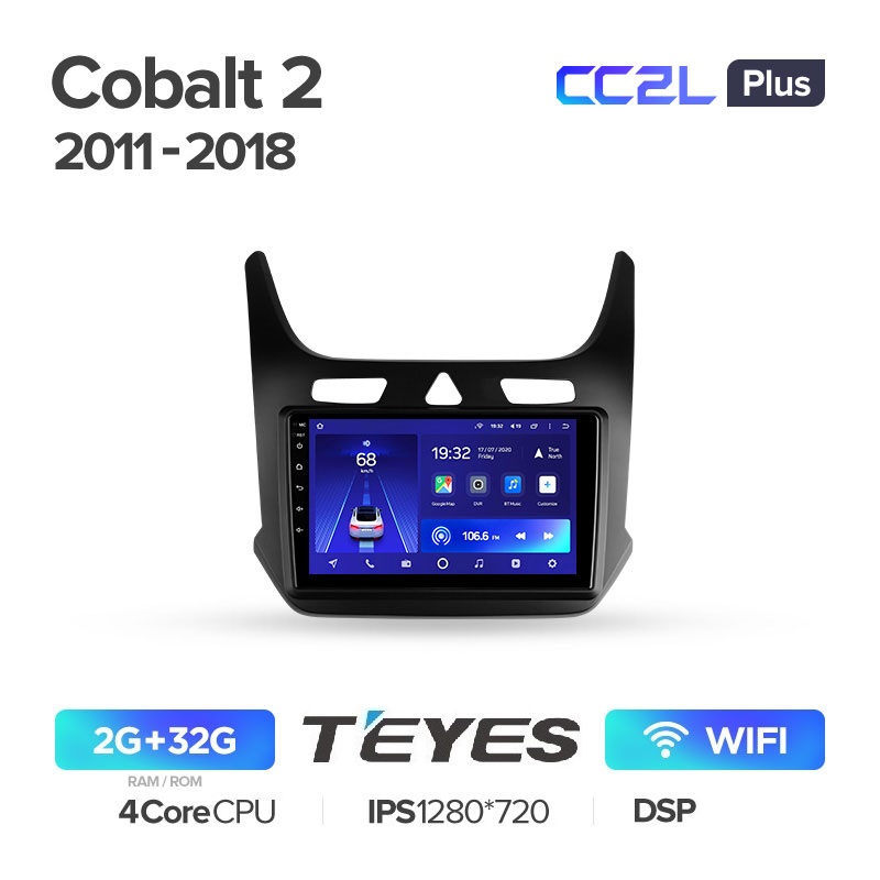 Автомагнитола Teyes CC2L Plus 2/32Гб Chevrolet Cobalt 2011-2018, IPS экран