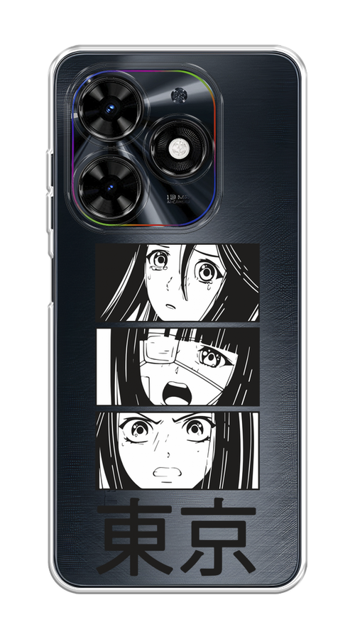 

Чехол на Tecno Spark Go 2024/Spark 20C "Tokyo girls", Белый;черный;прозрачный, 304950-1