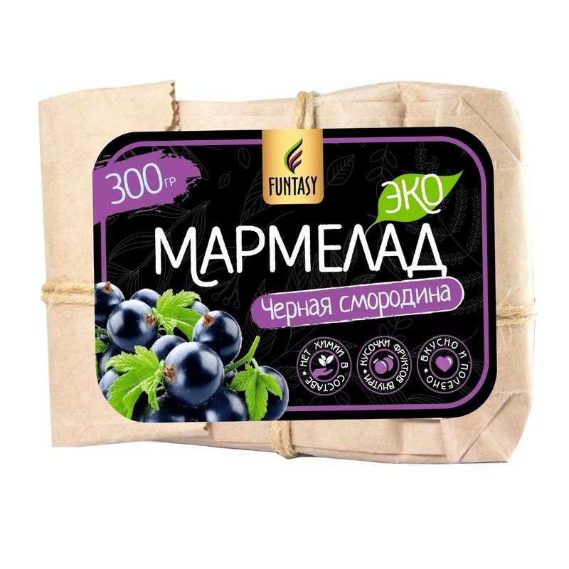 

Эко мармелад Funtasy Черная смородина, 300 гр