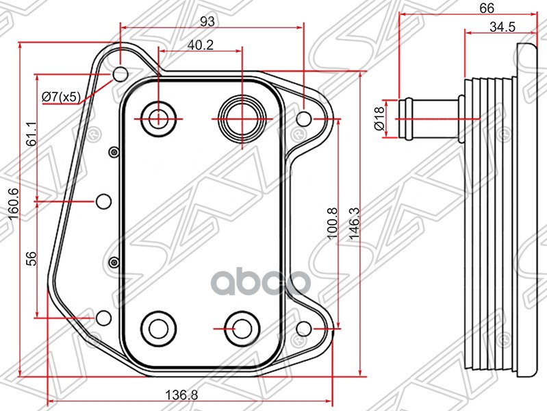 

Радиатор Масляный Mercedes Sprinter 95-/C-Class W203 00-06/C-Class W204 06-/E-Class W210 9